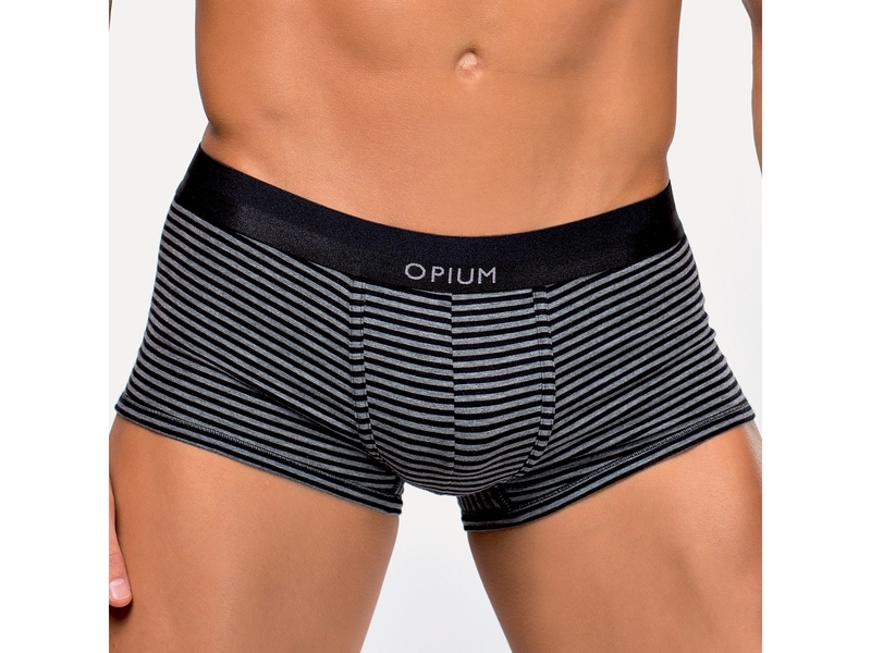 Мужские трусы хипсы серые в черную полоску Opium Brief R111 50587