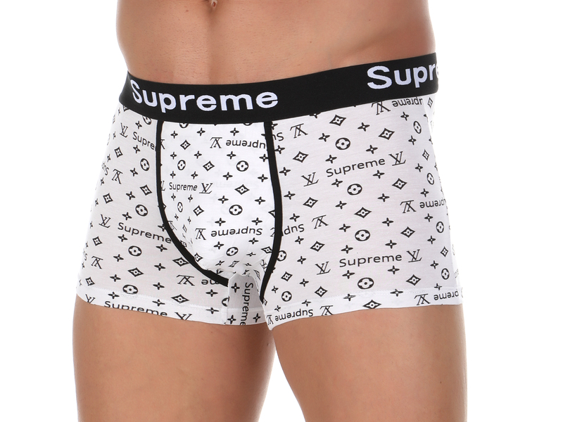 Мужские трусы боксеры белые Supreme LV 50857