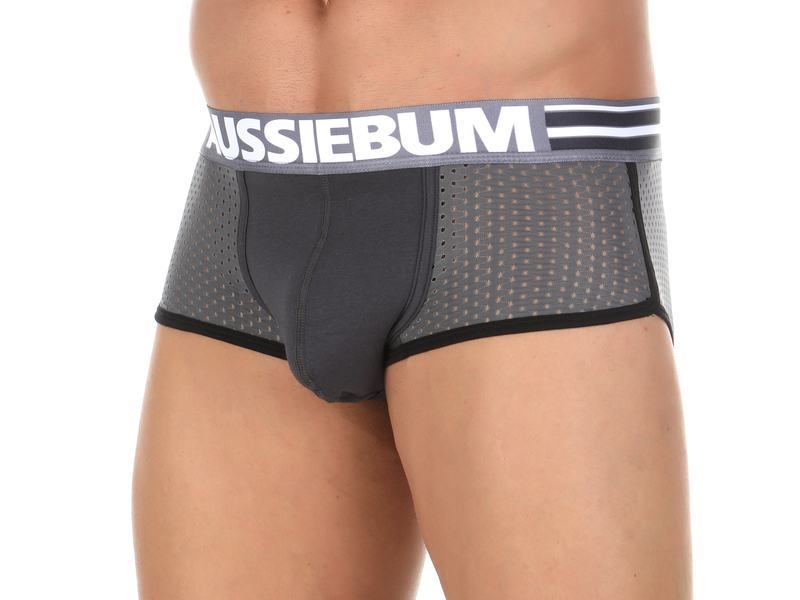 Мужские трусы хипсы серые в сетку AUSSIEBUM 48158
