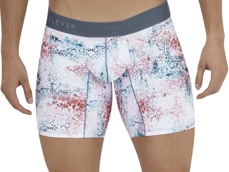 Мужские трусы боксеры удлиненные с принтом Clever SACRED LONG BOXER 113101 50878