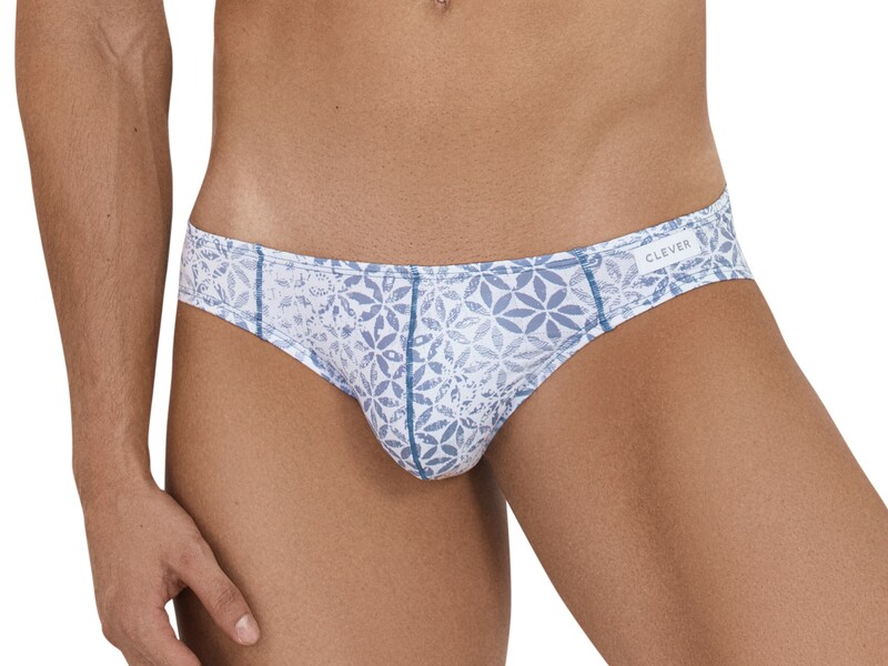 Мужские трусы слипы белые с принтом Clever GLORIOUS BRIEF 114001 50893