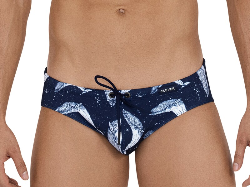 Мужские плавки темно-синие с принтом Clever MISTERY SWIMSUIT BRIEF 114808 50918