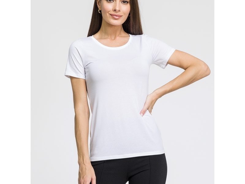 Женская футболка белая OROBLU Perfect Line VOBT01675 50973
