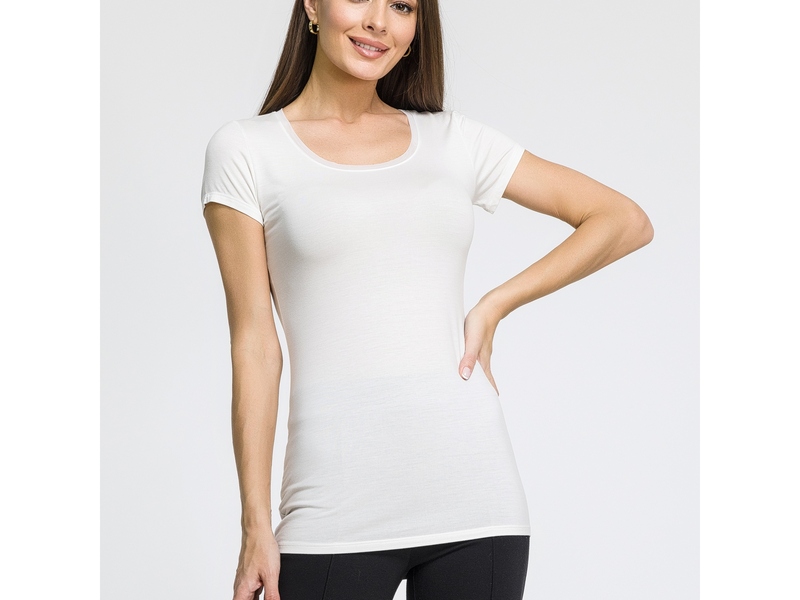 Женская футболка белая OROBLU Perfect Line VOBT01593 50950