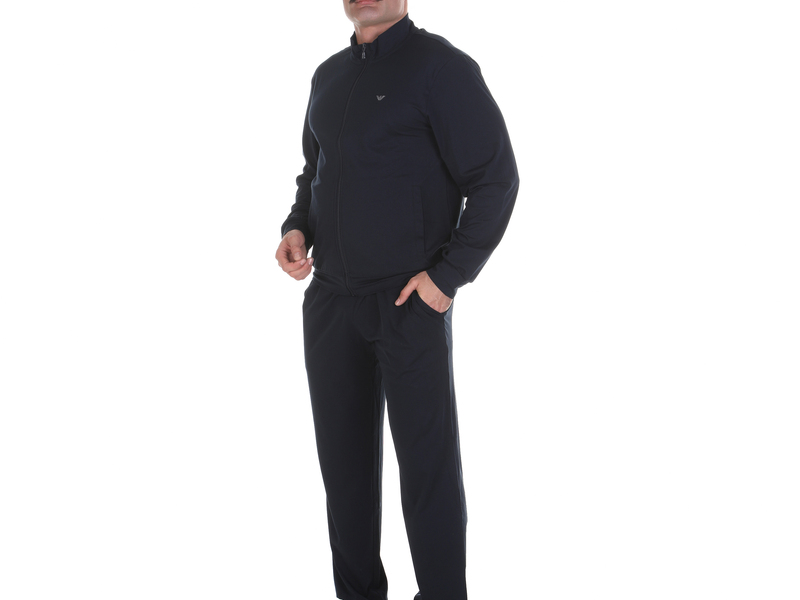 Мужской домашний костюм темно-синий: толстовка на молнии и штаны Emporio Armani 111795_CC570 00135 50984