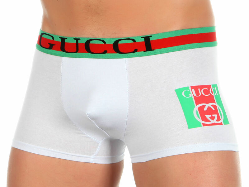Мужские трусы боксеры белые Gucci 51053