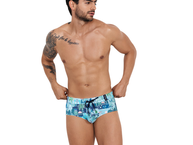 Мужские плавки синие с принтом Clever CASSIEL SWIMSUIT BRIEF 125207 51273